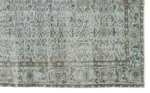 Gray Over Dyed Vintage Rug 5'8'' x 9'4'' ft 172 x 285 cm