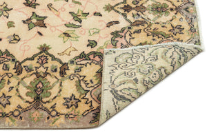 Naturel Over Dyed Vintage Rug 5'4'' x 9'1'' ft 162 x 276 cm