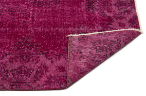 Red Over Dyed Vintage Rug 5'9'' x 9'2'' ft 174 x 280 cm