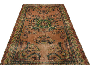 Naturel Over Dyed Vintage Rug 4'7'' x 8'8'' ft 139 x 265 cm