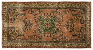 Naturel Over Dyed Vintage Rug 4'7'' x 8'8'' ft 139 x 265 cm