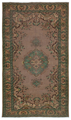 Naturel Over Dyed Vintage Rug 5'1'' x 8'6'' ft 156 x 260 cm