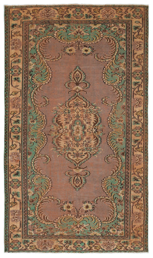 Naturel Over Dyed Vintage Rug 5'3'' x 8'8'' ft 161 x 265 cm