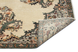 Naturel Over Dyed Vintage Rug 5'9'' x 9'4'' ft 174 x 285 cm