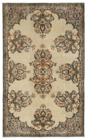 Naturel Over Dyed Vintage Rug 5'9'' x 9'4'' ft 174 x 285 cm