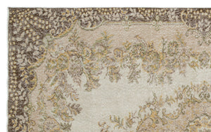 Beige Over Dyed Vintage Rug 5'10'' x 9'6'' ft 178 x 290 cm