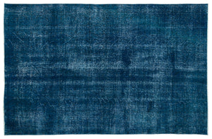 Turquoise Over Dyed Vintage Rug 5'10'' x 9'2'' ft 178 x 280 cm