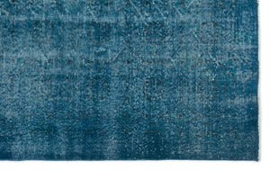 Turquoise Over Dyed Vintage Rug 5'3'' x 8'4'' ft 161 x 254 cm