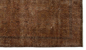Brown Over Dyed Vintage Rug 5'11'' x 10'2'' ft 180 x 310 cm