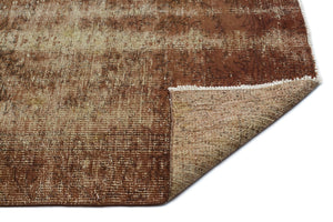 Brown Over Dyed Vintage Rug 5'9'' x 8'11'' ft 175 x 271 cm