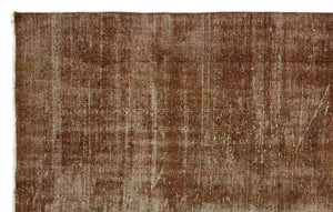 Brown Over Dyed Vintage Rug 5'9'' x 8'11'' ft 175 x 271 cm