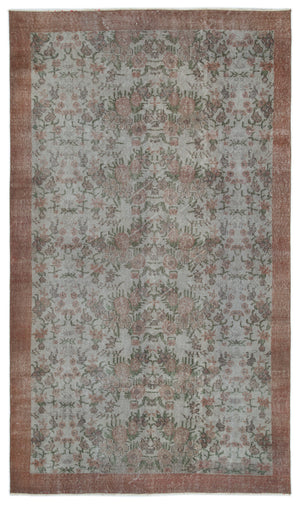 Blue Over Dyed Vintage Rug 5'4'' x 9'6'' ft 163 x 290 cm