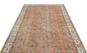 Naturel Over Dyed Vintage Rug 5'7'' x 9'5'' ft 169 x 288 cm