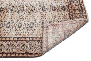 Naturel Over Dyed Vintage Rug 4'12'' x 8'4'' ft 152 x 254 cm