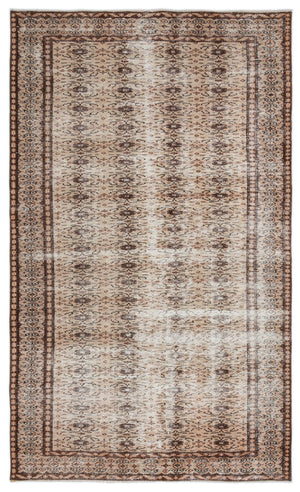 Naturel Over Dyed Vintage Rug 4'12'' x 8'4'' ft 152 x 254 cm