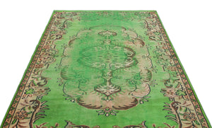 Naturel Over Dyed Vintage Rug 5'6'' x 8'6'' ft 168 x 260 cm