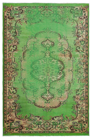 Naturel Over Dyed Vintage Rug 5'6'' x 8'6'' ft 168 x 260 cm