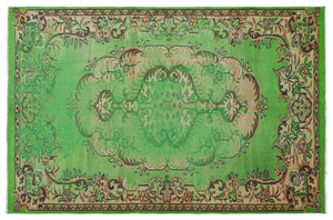Naturel Over Dyed Vintage Rug 5'6'' x 8'6'' ft 168 x 260 cm