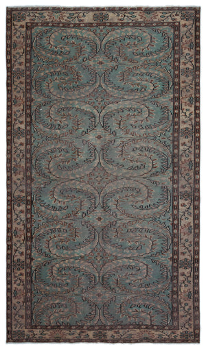 Retro Over Dyed Vintage Rug 5'1'' x 8'10'' ft 154 x 270 cm