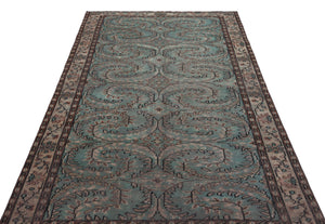 Retro Over Dyed Vintage Rug 5'1'' x 8'10'' ft 154 x 270 cm