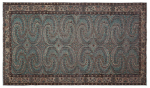 Retro Over Dyed Vintage Rug 5'1'' x 8'10'' ft 154 x 270 cm