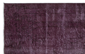 Purple Over Dyed Vintage Rug 5'3'' x 8'6'' ft 160 x 259 cm