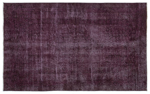 Purple Over Dyed Vintage Rug 5'3'' x 8'6'' ft 160 x 259 cm