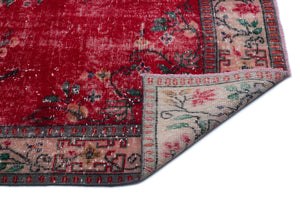 Naturel Over Dyed Vintage Rug 5'10'' x 9'3'' ft 178 x 281 cm