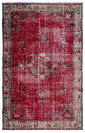 Naturel Over Dyed Vintage Rug 5'10'' x 9'3'' ft 178 x 281 cm