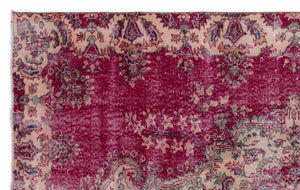 Naturel Over Dyed Vintage Rug 5'0'' x 8'3'' ft 153 x 251 cm