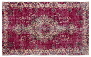 Naturel Over Dyed Vintage Rug 5'0'' x 8'3'' ft 153 x 251 cm