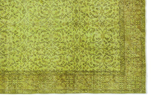 Green Over Dyed Vintage Rug 5'3'' x 8'0'' ft 159 x 245 cm