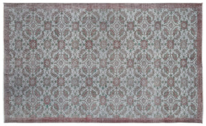 Blue Over Dyed Vintage Rug 5'8'' x 9'4'' ft 173 x 285 cm
