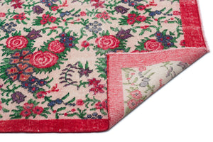 Retro Over Dyed Vintage Rug 5'5'' x 9'1'' ft 165 x 278 cm
