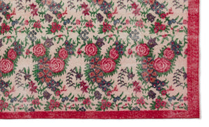Retro Over Dyed Vintage Rug 5'5'' x 9'1'' ft 165 x 278 cm