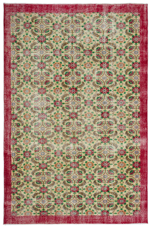 Naturel Over Dyed Vintage Rug 6'9'' x 10'5'' ft 207 x 317 cm