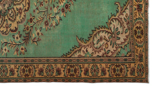 Retro Over Dyed Vintage Rug 5'8'' x 9'11'' ft 173 x 303 cm