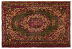 Naturel Over Dyed Vintage Rug 5'5'' x 8'2'' ft 164 x 250 cm