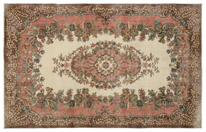 Naturel Over Dyed Vintage Rug 5'10'' x 9'2'' ft 178 x 280 cm
