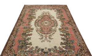 Naturel Over Dyed Vintage Rug 5'10'' x 9'2'' ft 178 x 280 cm