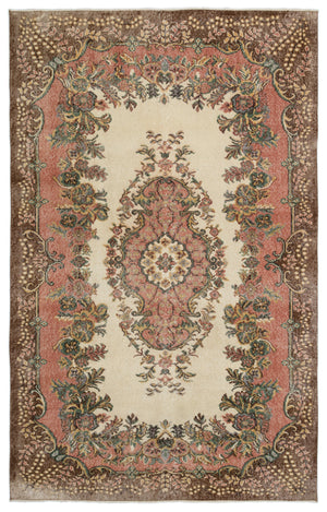 Naturel Over Dyed Vintage Rug 5'10'' x 9'2'' ft 178 x 280 cm