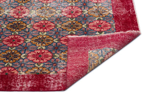 Naturel Over Dyed Vintage Rug 4'6'' x 8'4'' ft 137 x 255 cm