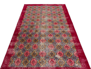 Naturel Over Dyed Vintage Rug 4'6'' x 8'4'' ft 137 x 255 cm