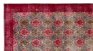 Naturel Over Dyed Vintage Rug 4'6'' x 8'4'' ft 137 x 255 cm