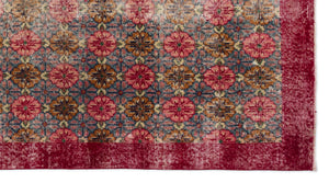 Naturel Over Dyed Vintage Rug 4'6'' x 8'4'' ft 137 x 255 cm