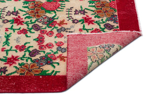 Naturel Over Dyed Vintage Rug 5'9'' x 9'6'' ft 175 x 290 cm