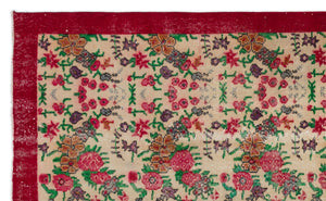 Naturel Over Dyed Vintage Rug 5'9'' x 9'6'' ft 175 x 290 cm