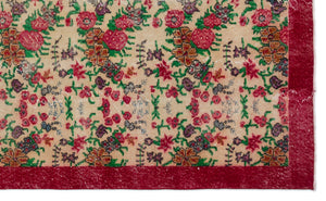 Naturel Over Dyed Vintage Rug 5'9'' x 9'6'' ft 175 x 290 cm