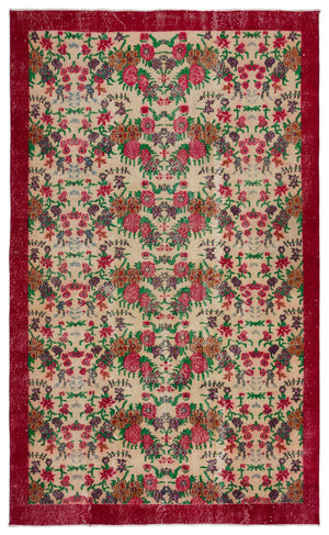 Naturel Over Dyed Vintage Rug 5'9'' x 9'6'' ft 175 x 290 cm