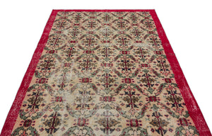 Naturel Over Dyed Vintage Rug 5'3'' x 8'6'' ft 160 x 260 cm